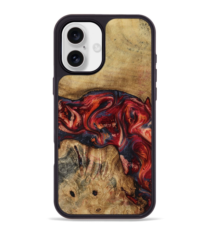 iPhone 16 Plus Wood Phone Case - Elyssa (Red, 818793)