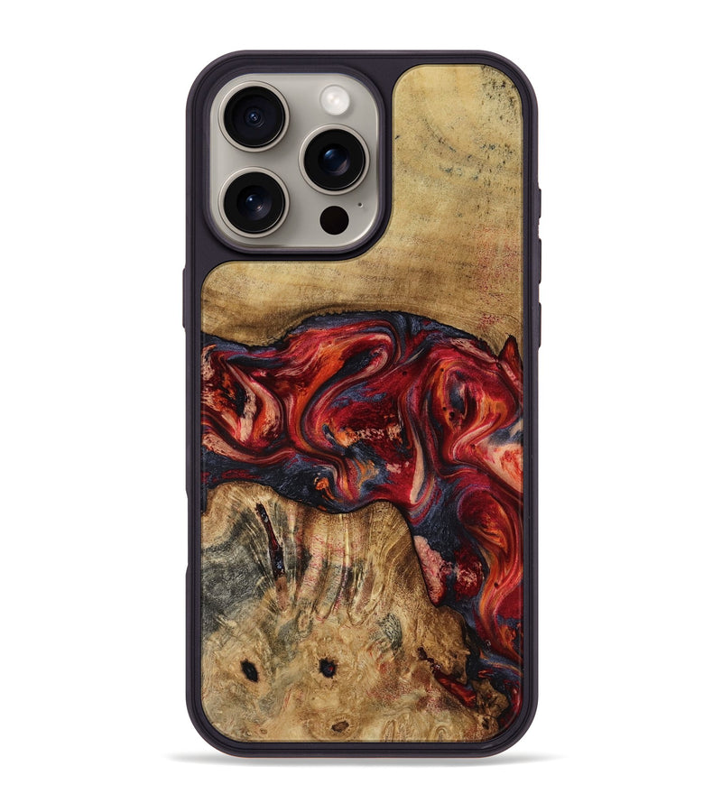 iPhone 16 Pro Max Wood Phone Case - Elyssa (Red, 818793)