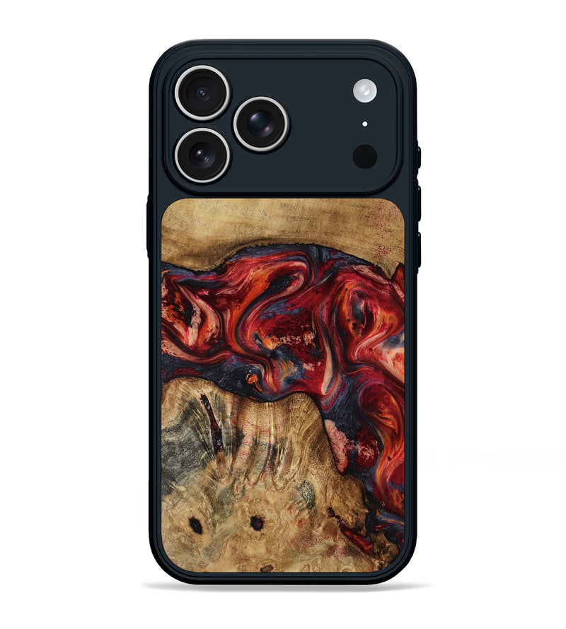 iPhone 17 Pro Max Wood Phone Case - Elyssa (Red, 818793)