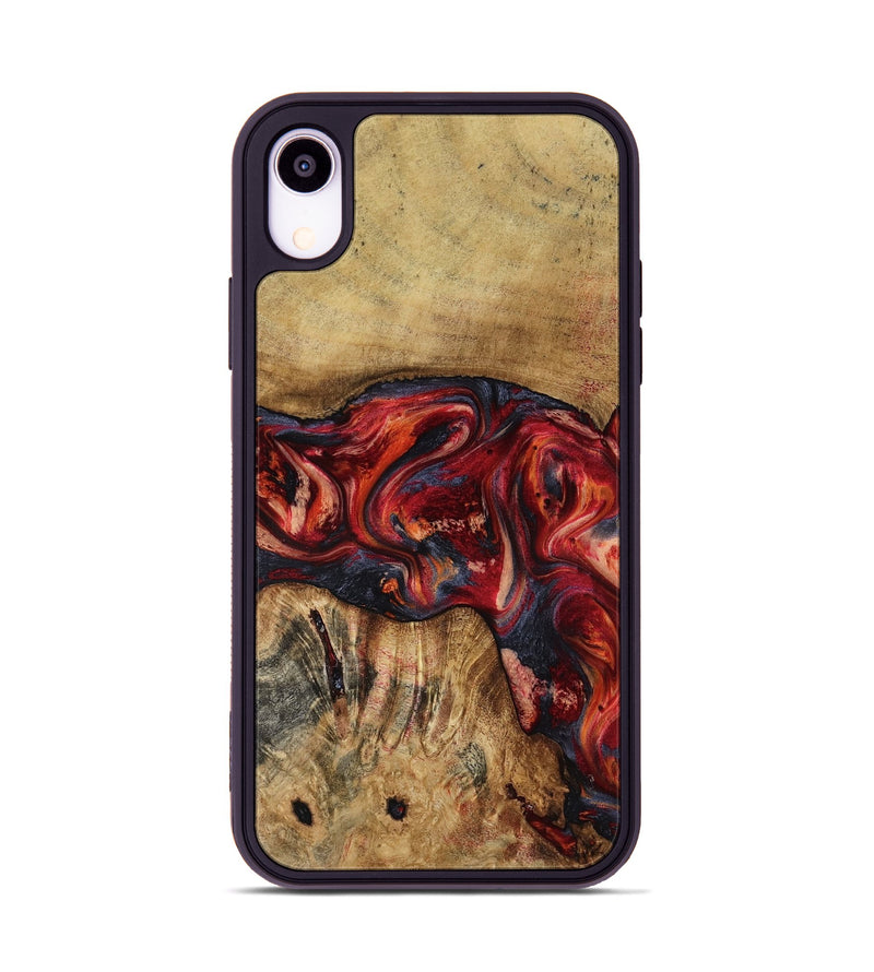 iPhone Xr Wood Phone Case - Elyssa (Red, 818793)