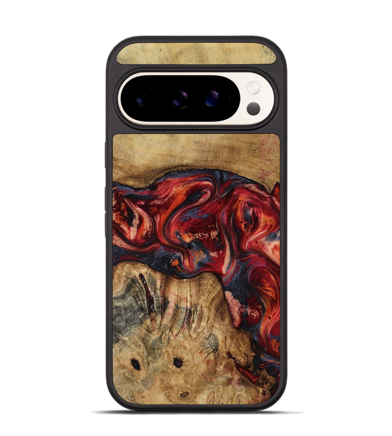 Pixel 9 Pro Wood Phone Case - Elyssa (Red, 818793)