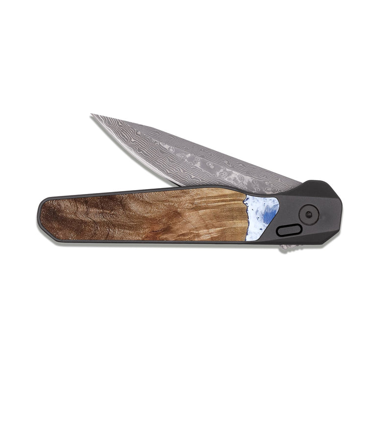 EDC Dark Damascus Wood Pocket Knife - Briar (Coastal, 818804)