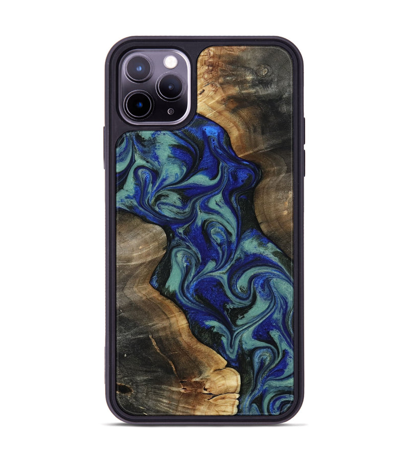iPhone 11 Pro Max Wood Phone Case - Vincent (Green, 818815)