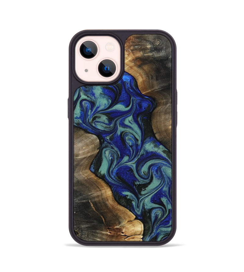 iPhone 14 Wood Phone Case - Vincent (Green, 818815)