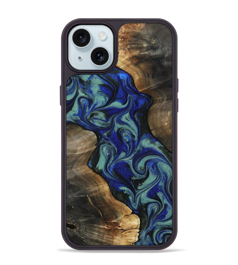 iPhone 15 Plus Wood Phone Case - Vincent (Green, 818815)