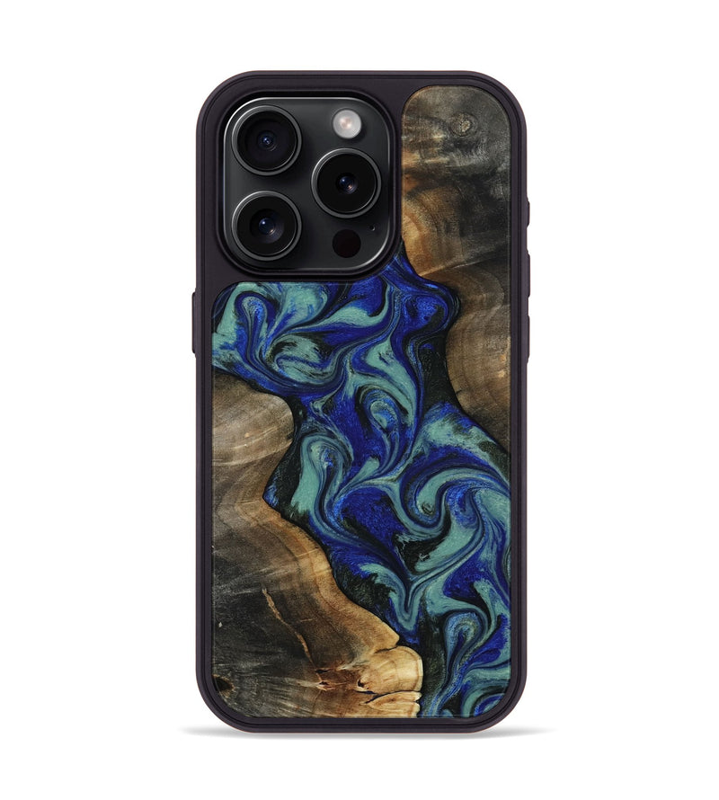 iPhone 15 Pro Wood Phone Case - Vincent (Green, 818815)