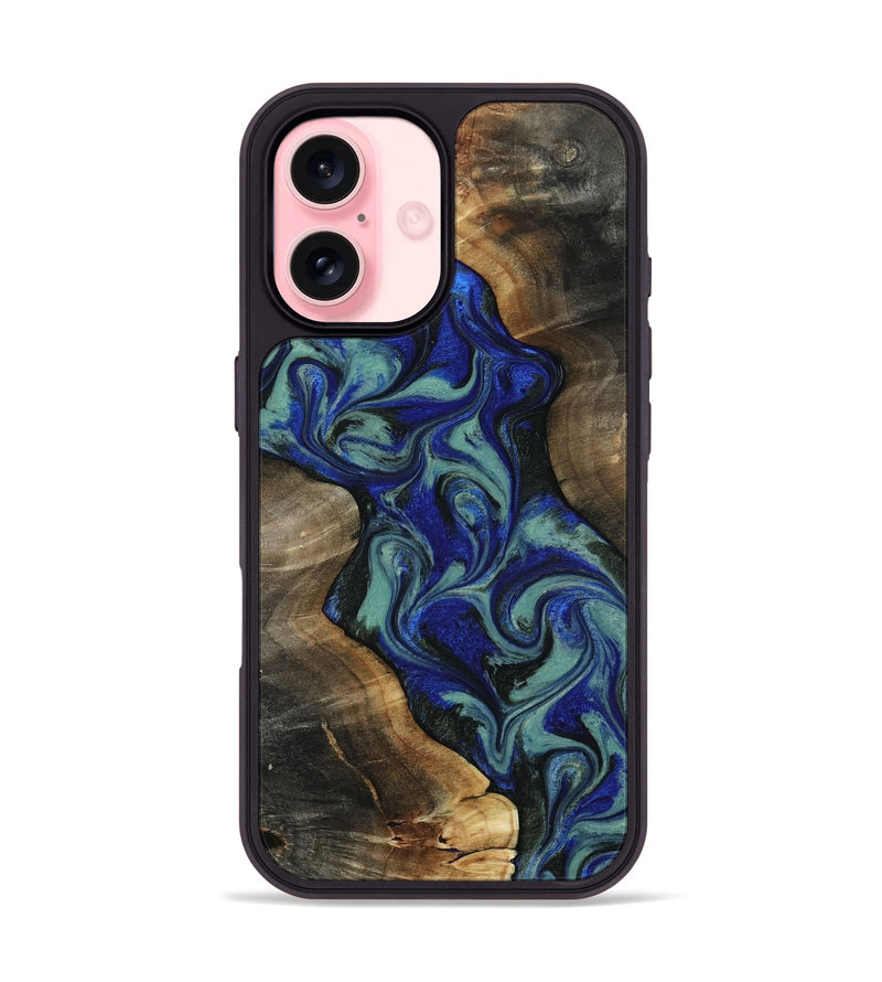 iPhone 16 Wood Phone Case - Vincent (Green, 818815)