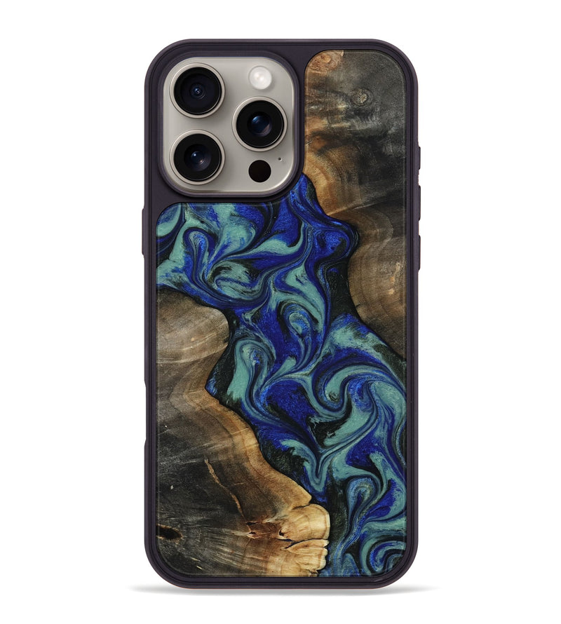 iPhone 16 Pro Max Wood Phone Case - Vincent (Green, 818815)