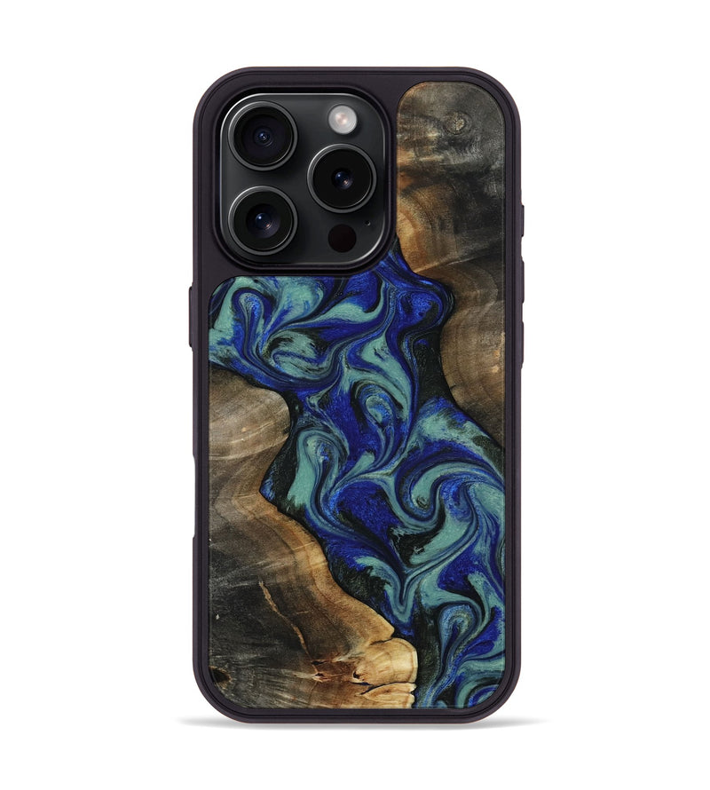 iPhone 16 Pro Wood Phone Case - Vincent (Green, 818815)