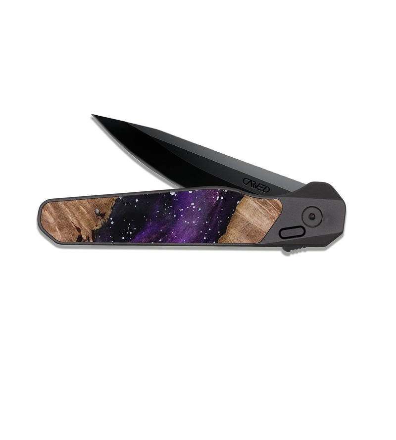 EDC Dark Slate Wood Pocket Knife - Linda (Cosmos, 818821)
