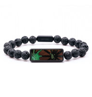 Lava Bead Wood Bracelet - Haley (Pattern, 818857)