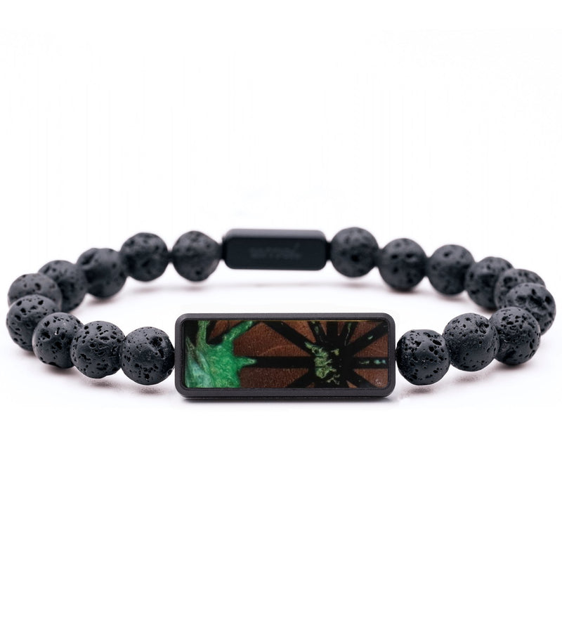 Lava Bead Wood Bracelet - Haley (Pattern, 818857)