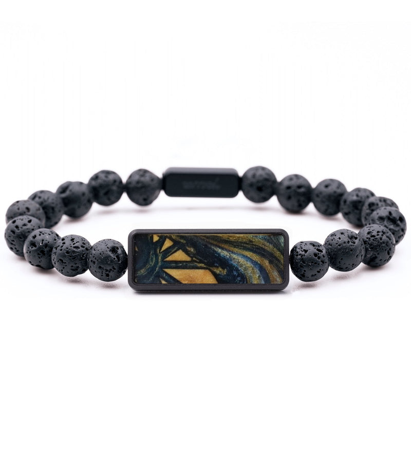 Lava Bead Wood Bracelet - Johnny (Pattern, 818858)