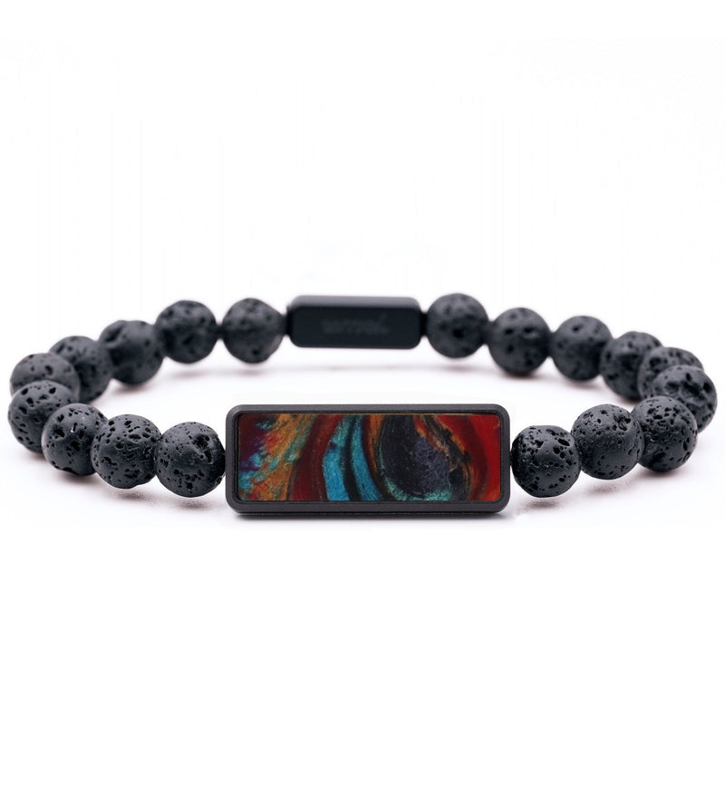 Lava Bead ResinArt Bracelet - Lorraine (Red, 818875)