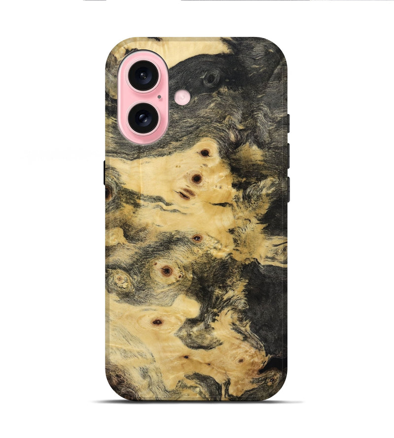 iPhone 16 Wood Live Edge Phone Case - Holly (Wood Burl, 818913)