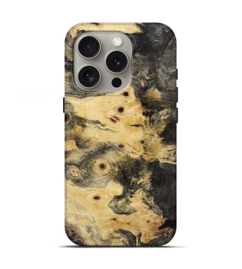 iPhone 16 Pro Wood Live Edge Phone Case - Holly (Wood Burl, 818913)