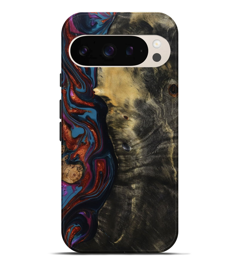 Pixel 10 Pro XL Wood Live Edge Phone Case - Michele (Blue, 818918)