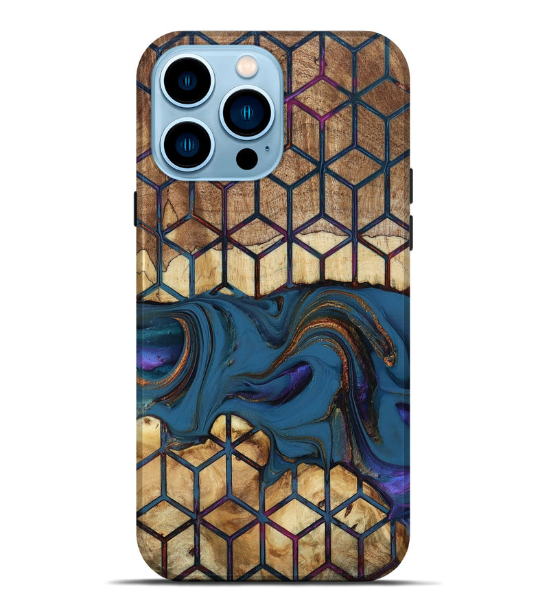 iPhone 14 Pro Max Wood Live Edge Phone Case - Reuben (Pattern, 818925)