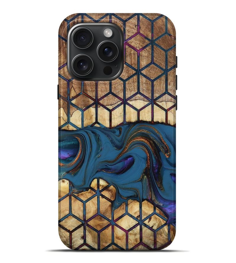 iPhone 16 Pro Max Wood Live Edge Phone Case - Reuben (Pattern, 818925)