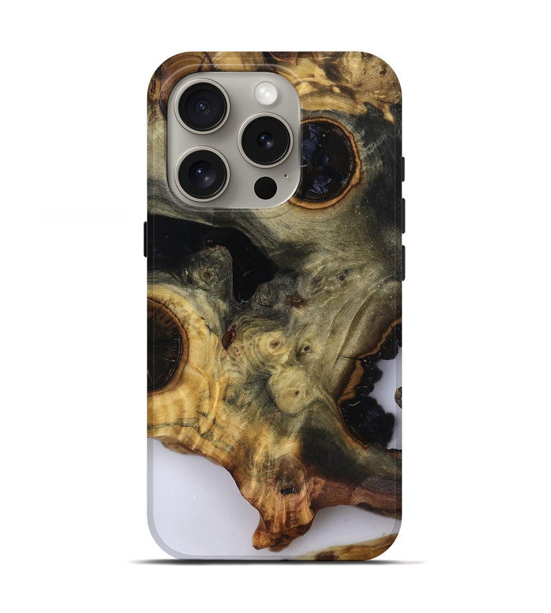 iPhone 16 Pro Wood Live Edge Phone Case - Leonard (Clear, 818928)