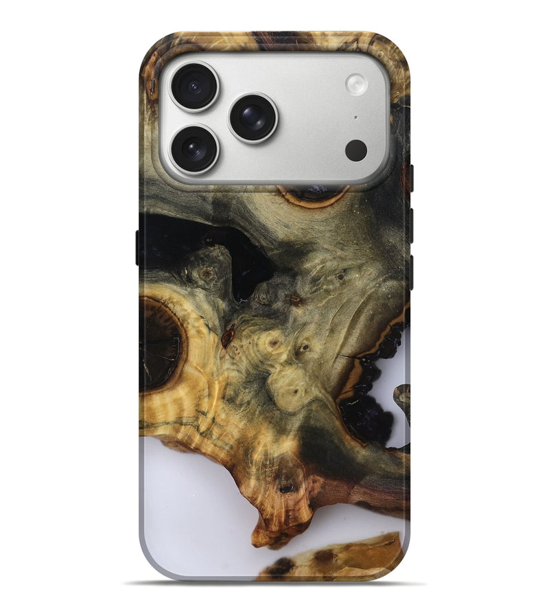 iPhone 17 Pro Max Wood Live Edge Phone Case - Leonard (Clear, 818928)