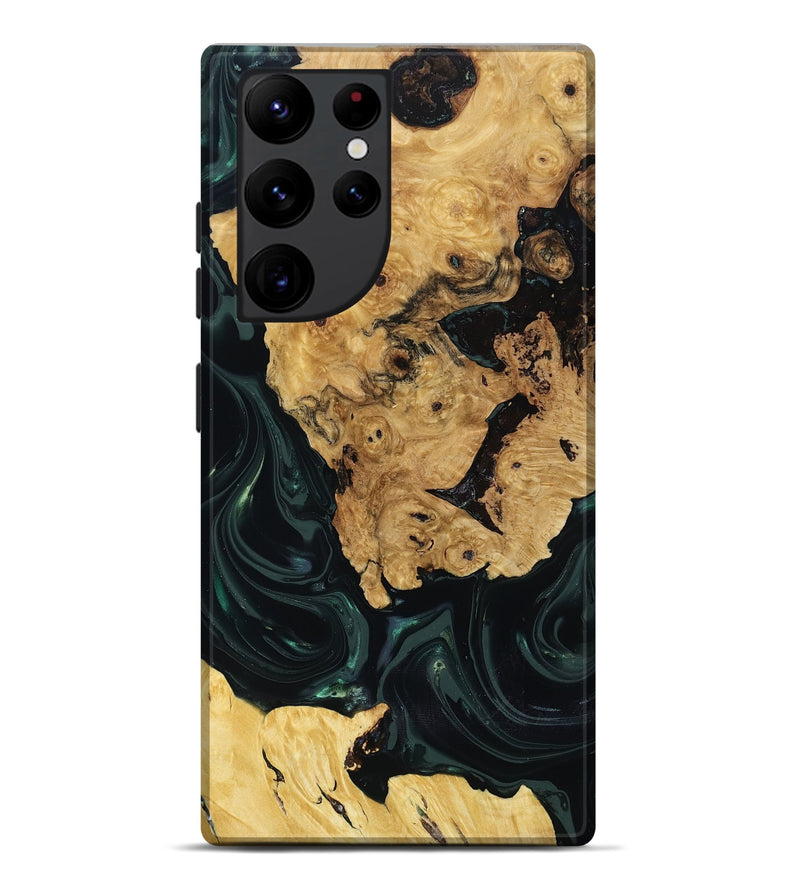 Galaxy S22 Ultra Wood Live Edge Phone Case - Iyanna (Green, 818933)
