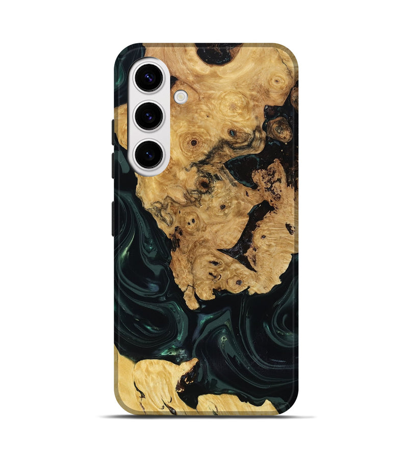 Galaxy S25 Wood Live Edge Phone Case - Iyanna (Green, 818933)