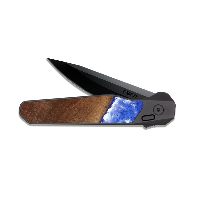 EDC Dark Slate Wood Pocket Knife - Iris (Coastal, 818970)