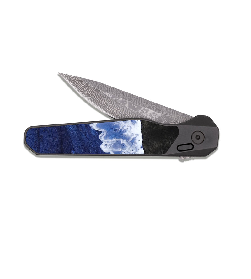 EDC Dark Damascus Wood Pocket Knife - Justice (Coastal, 818996)