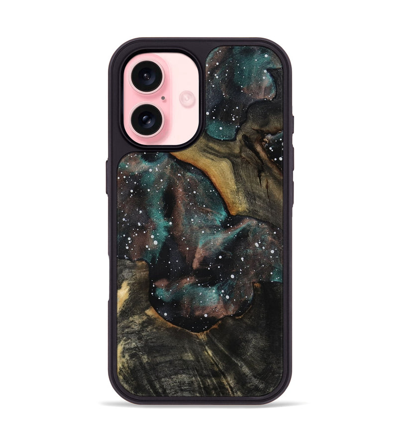 iPhone 16 Wood Phone Case - Golden (Cosmos, 819019)