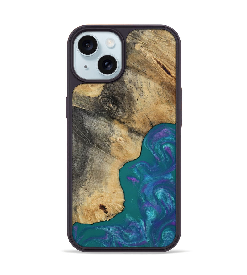 iPhone 15 Wood Phone Case - Marilee (Purple, 819029)