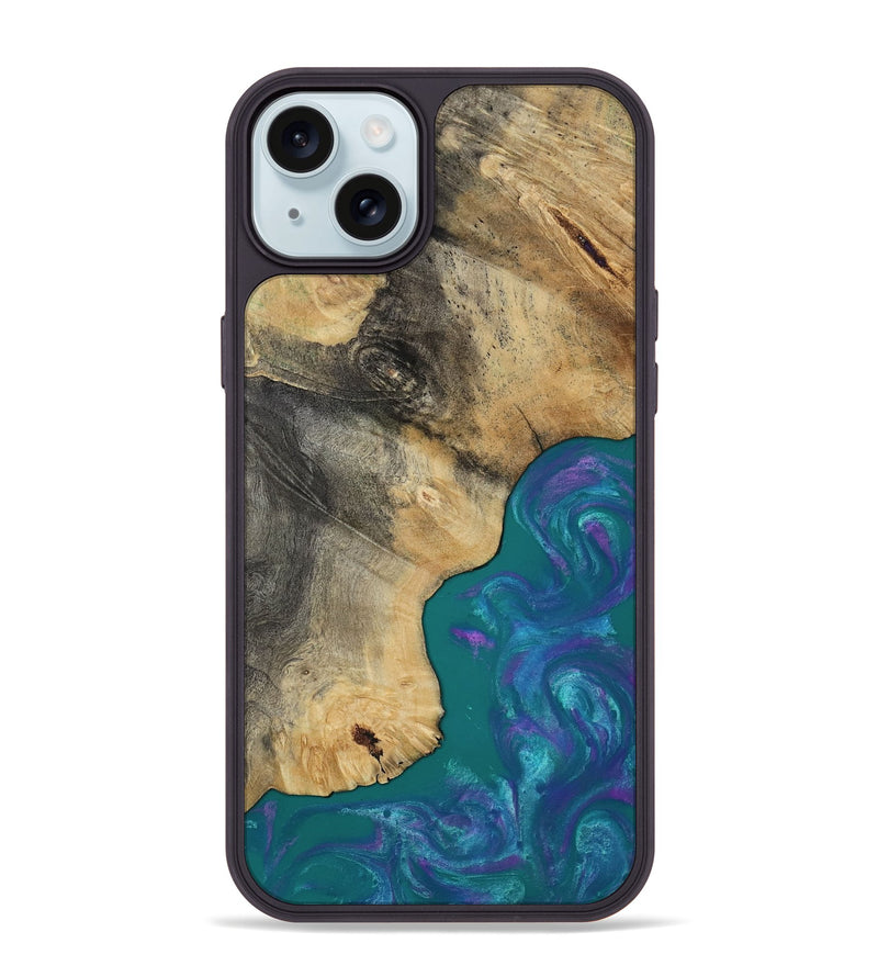 iPhone 15 Plus Wood Phone Case - Marilee (Purple, 819029)