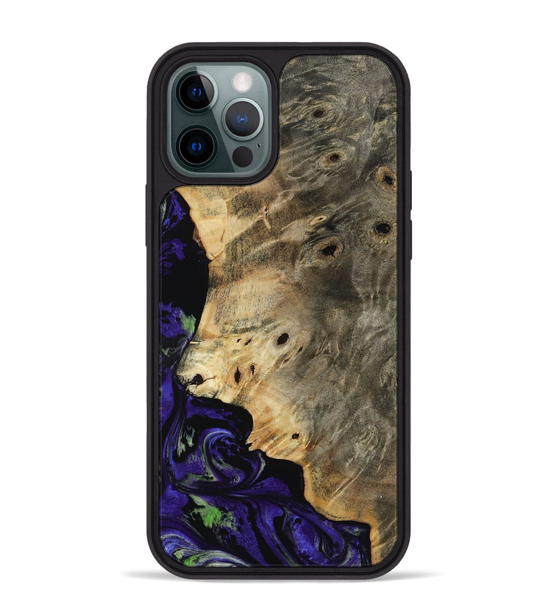 iPhone 12 Pro Max Wood Phone Case - Karim (Purple, 819030)