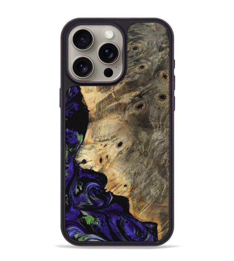 iPhone 15 Pro Max Wood Phone Case - Karim (Purple, 819030)