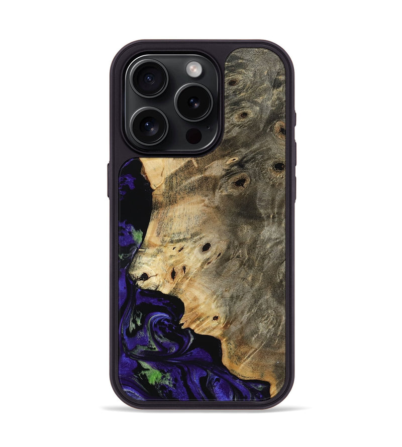 iPhone 15 Pro Wood Phone Case - Karim (Purple, 819030)