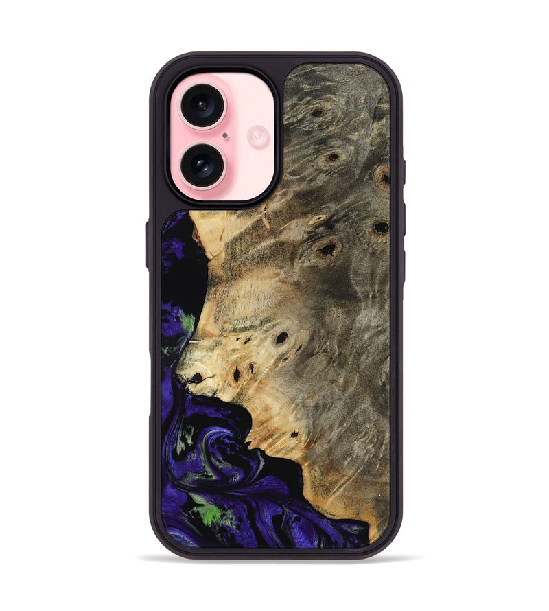 iPhone 16 Wood Phone Case - Karim (Purple, 819030)