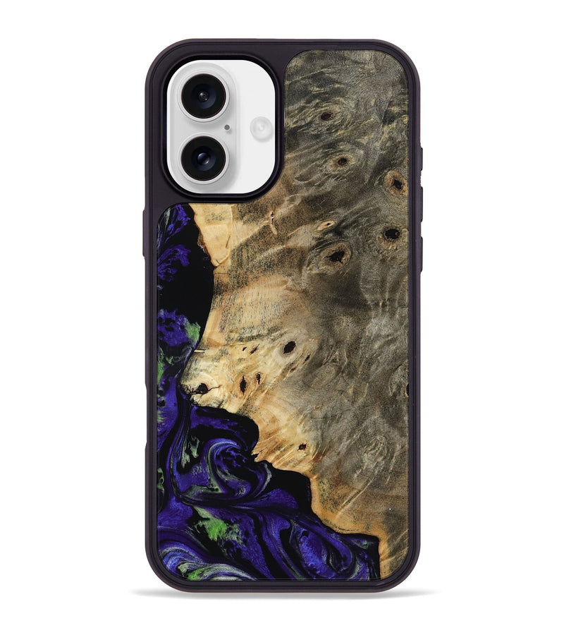 iPhone 16 Plus Wood Phone Case - Karim (Purple, 819030)