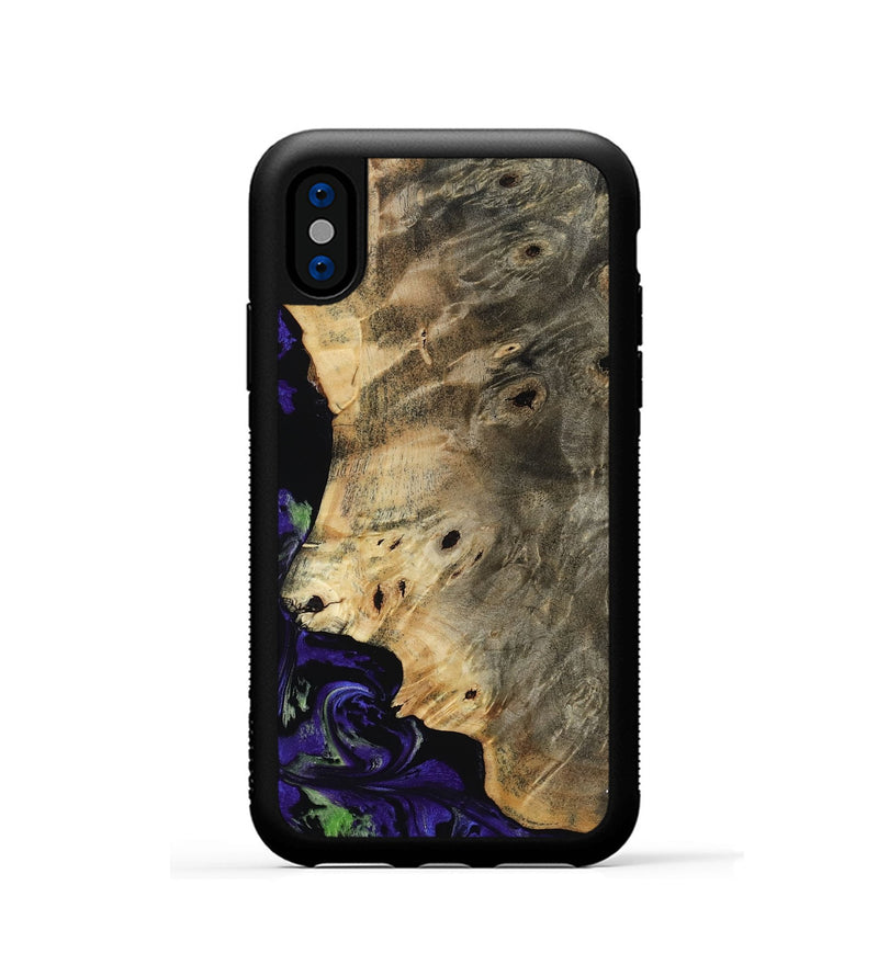 iPhone Xs Wood Phone Case - Karim (Purple, 819030)