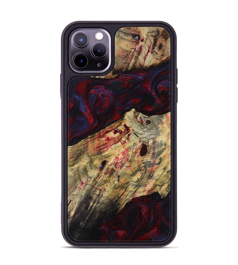 iPhone 11 Pro Max Wood Phone Case - Adyson (Red, 819033)