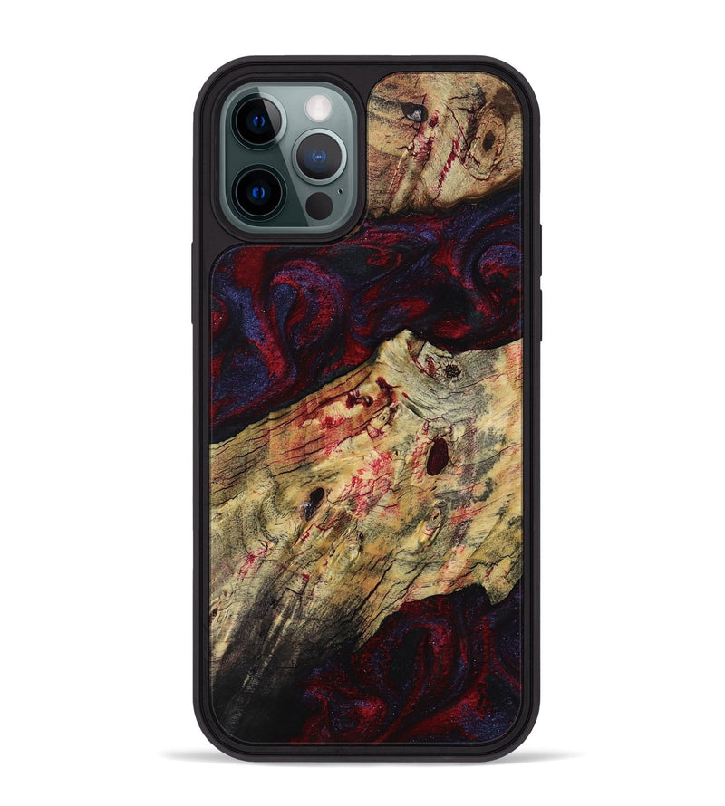 iPhone 12 Pro Max Wood Phone Case - Adyson (Red, 819033)