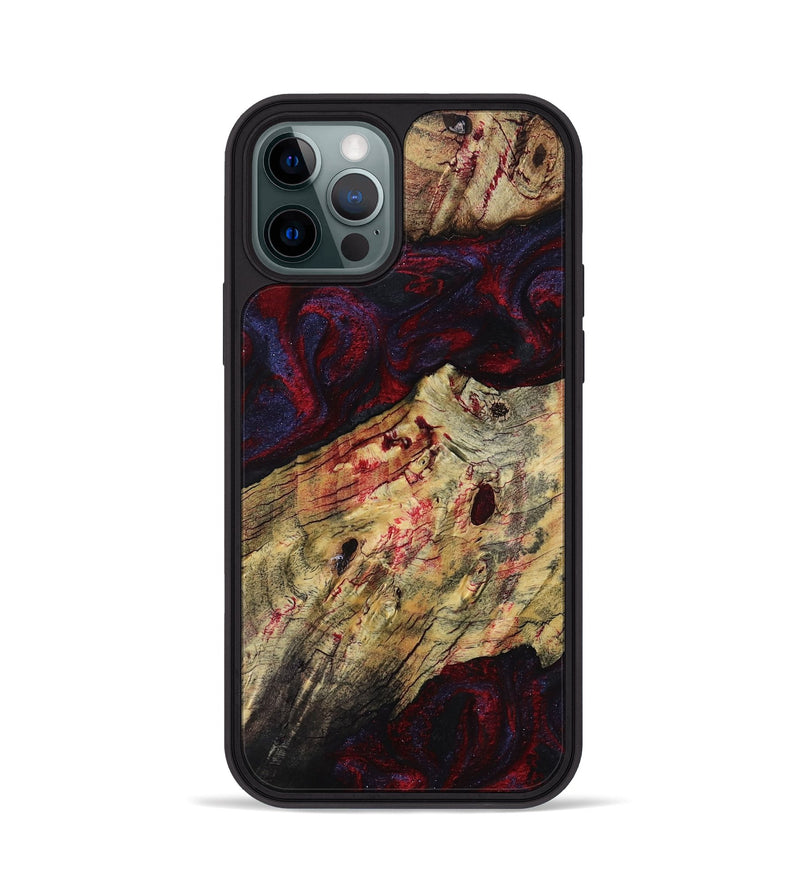 iPhone 12 Pro Wood Phone Case - Adyson (Red, 819033)