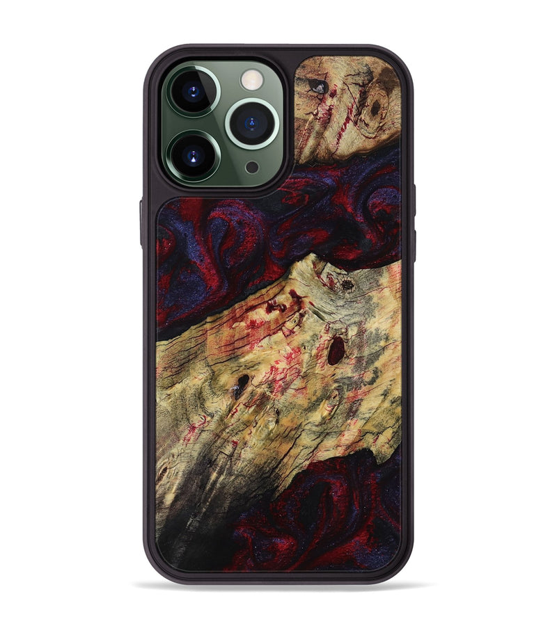 iPhone 13 Pro Max Wood Phone Case - Adyson (Red, 819033)