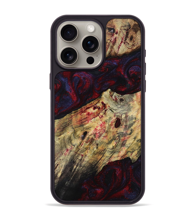 iPhone 15 Pro Max Wood Phone Case - Adyson (Red, 819033)