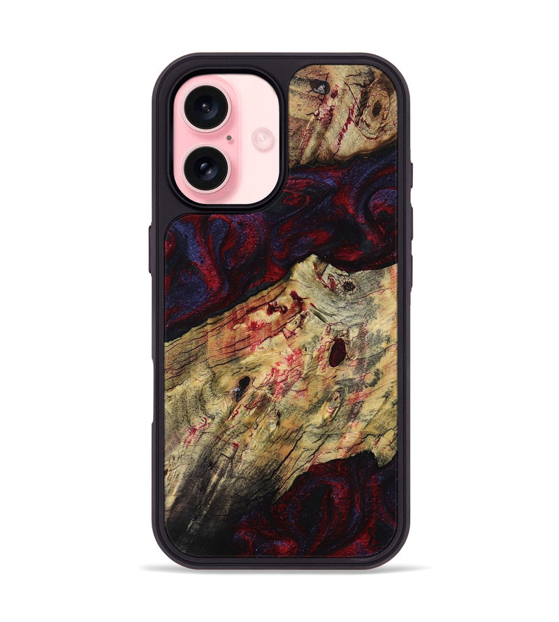 iPhone 16 Wood Phone Case - Adyson (Red, 819033)