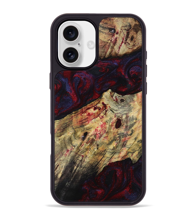 iPhone 16 Plus Wood Phone Case - Adyson (Red, 819033)