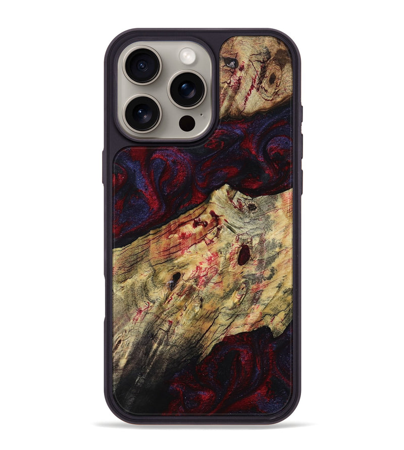 iPhone 16 Pro Max Wood Phone Case - Adyson (Red, 819033)