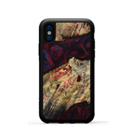 iPhone Xs Wood Phone Case - Adyson (Red, 819033)