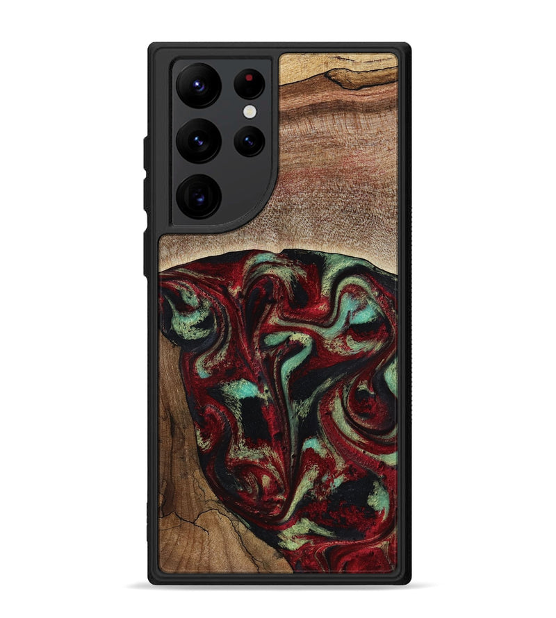 Galaxy S22 Ultra Wood Phone Case - Arianna (Red, 819034)