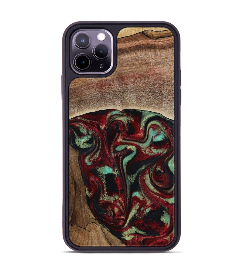 iPhone 11 Pro Max Wood Phone Case - Arianna (Red, 819034)