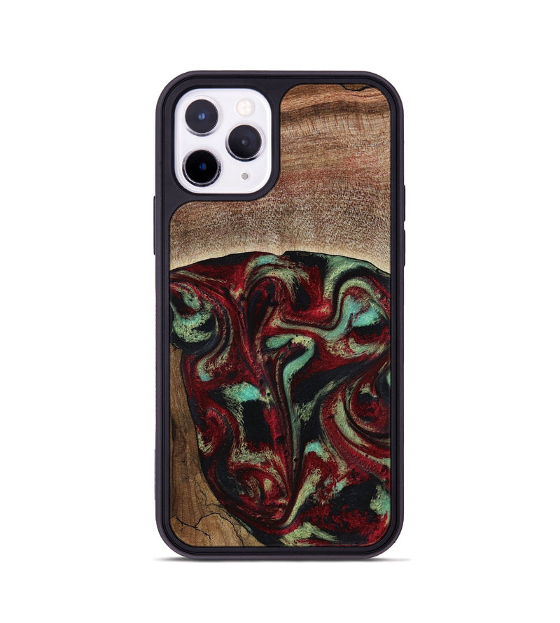 iPhone 11 Pro Wood Phone Case - Arianna (Red, 819034)
